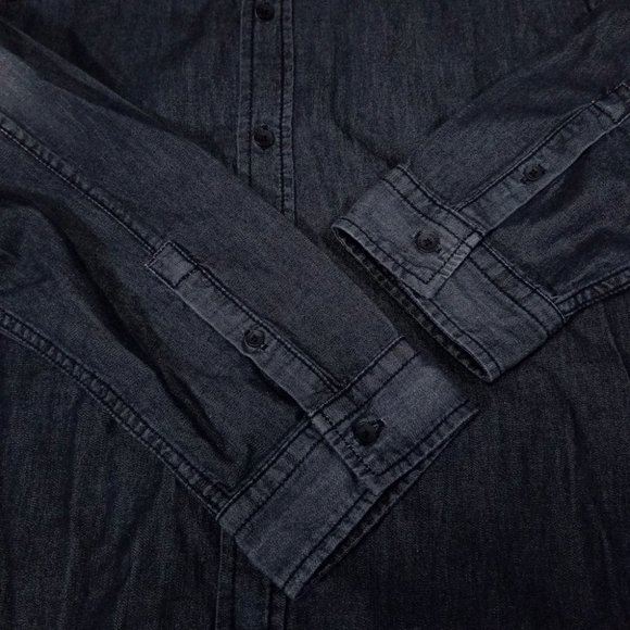 Guess Grey Faded-Design Full Button-Up Shirt - Picture 6 of 13